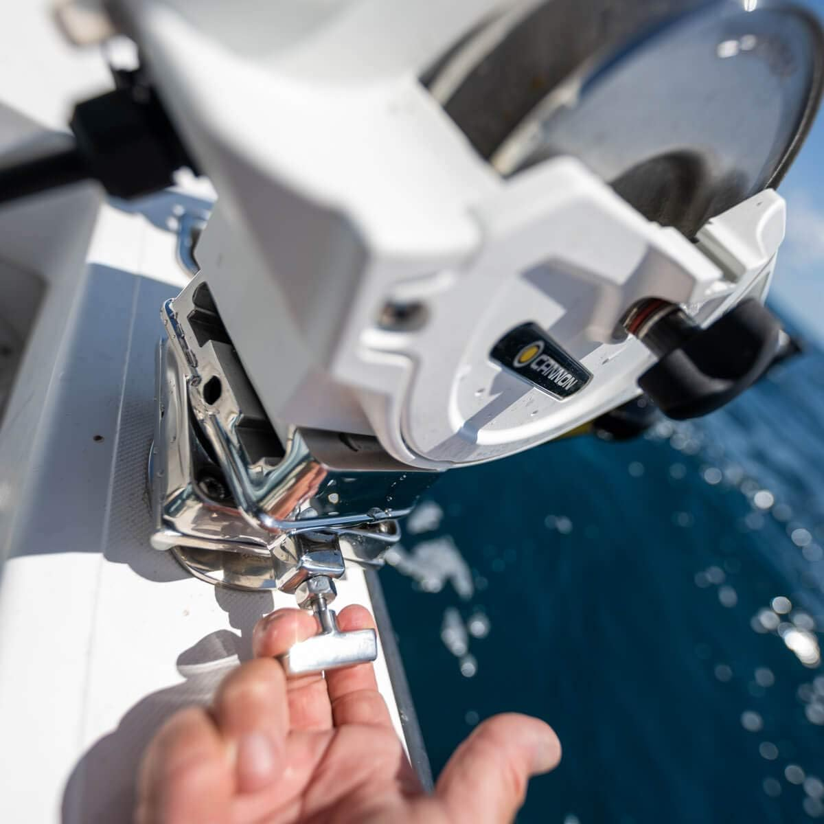 Cannon 1903002 Low-Profile Swivel Downrigger Mounting Base, Stainless Steel image number 3