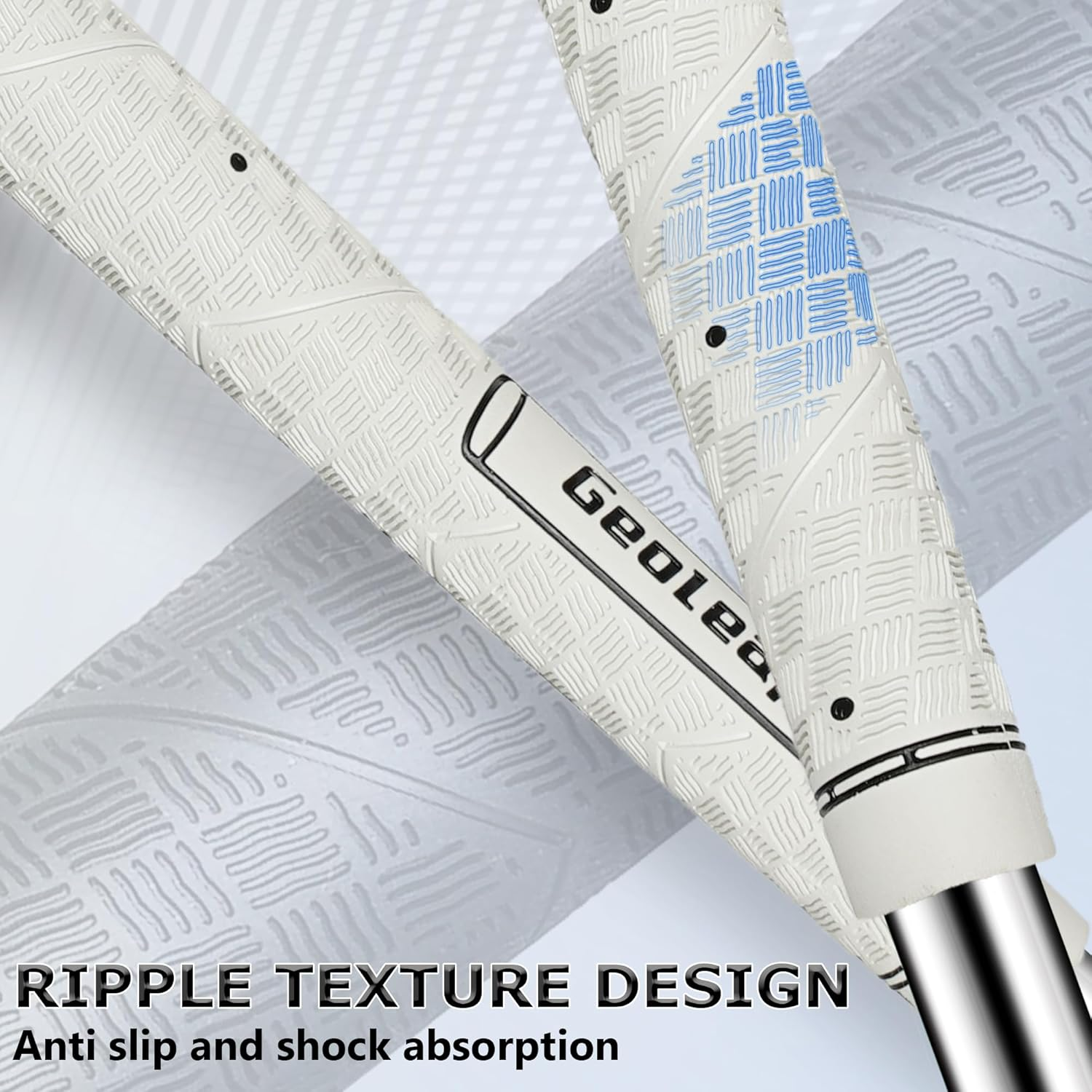 Geoleap Golf Grip Set of 13- Grips with 15 Tapes and Grips with All Repair Kits for Choice,Memory Point Assists Hand Placement,Premium Rubber Golf Club Grips with Corrugated Textured Control Technology. image number 6