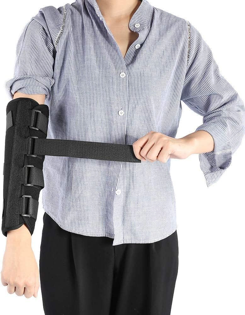 Night Elbow Sleep Support Breathable Splints for Cubital Tunnel,Elbow Brace, Syndrome,Tendonitis,Ulnar Nerve,Tennis,Fits for Men and Women (L) image number 5