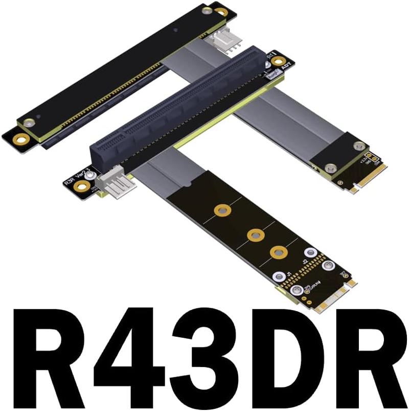 Adt-Link Pcie 3.0 X4 M.2 NGFF Nvme Key M Extender Cable to PCIE X16 Graphics Card Riser Adapter 16X Pci-E Pci-Express for M2 2230 2242 2260 2280 (15Cm, R43SR) image number 6