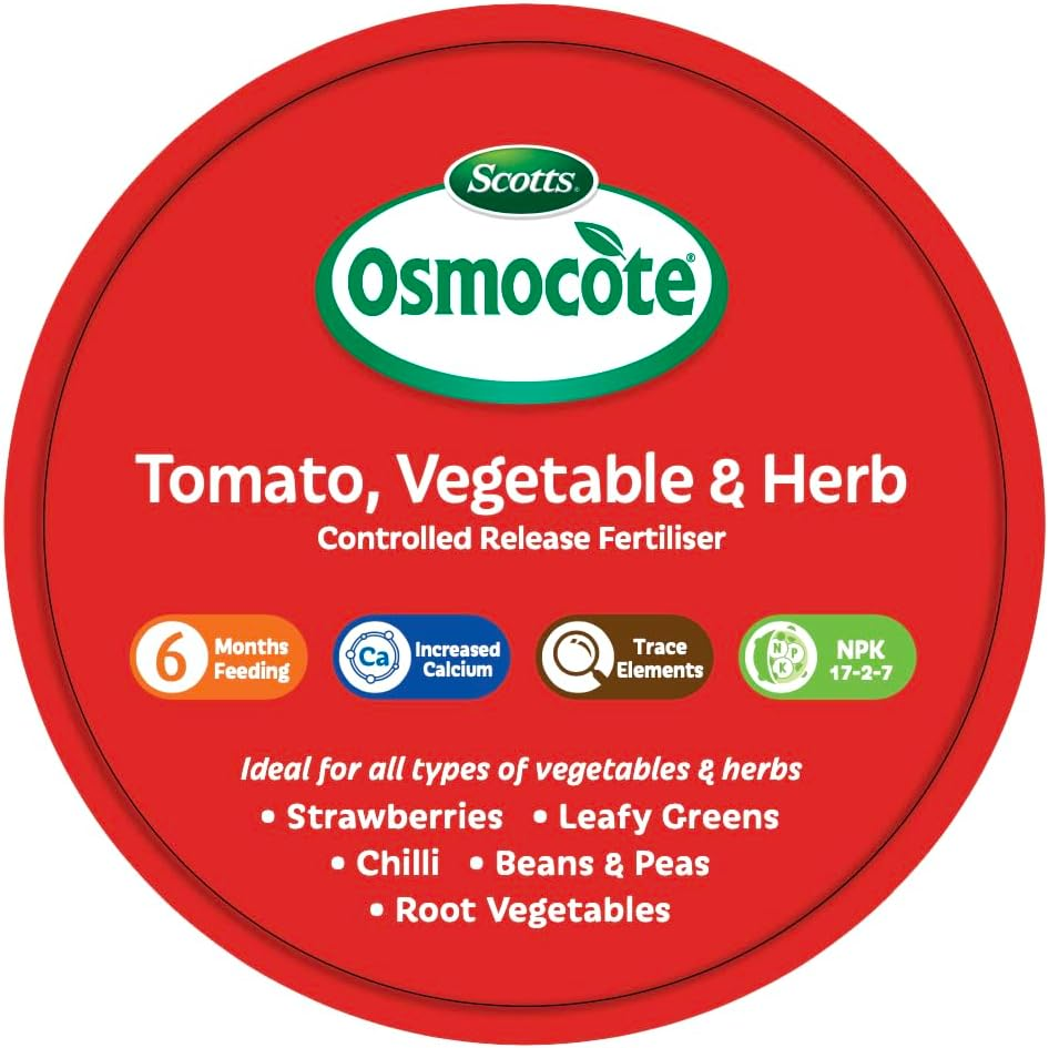 Osmocote Scotts Osmocote Tomato, Vegetable and Herb Plant Food Slow Release Feriliser 700G - 6 Months Feed with Trace Elements - Safe for New Plants - No Surge Growth image number 1