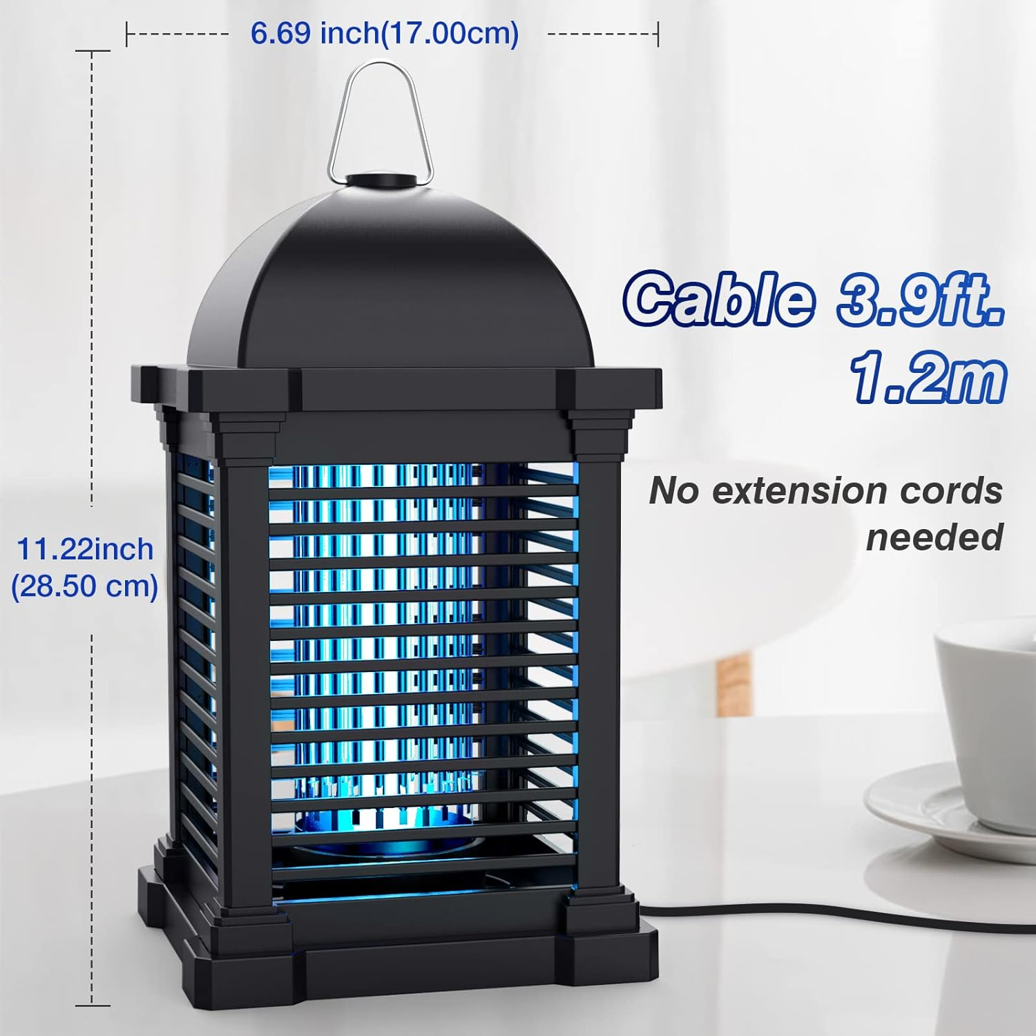 PALONE Bug Zapper, High-Performance 4300V, 20W 2 in 1 Indoor and Outdoor Multifunctional Mosquito Killer Lamp, IPX4 High-Grade Waterproof, Mosquito Killer for Mosquitoes, Wasps, House Flies image number 5