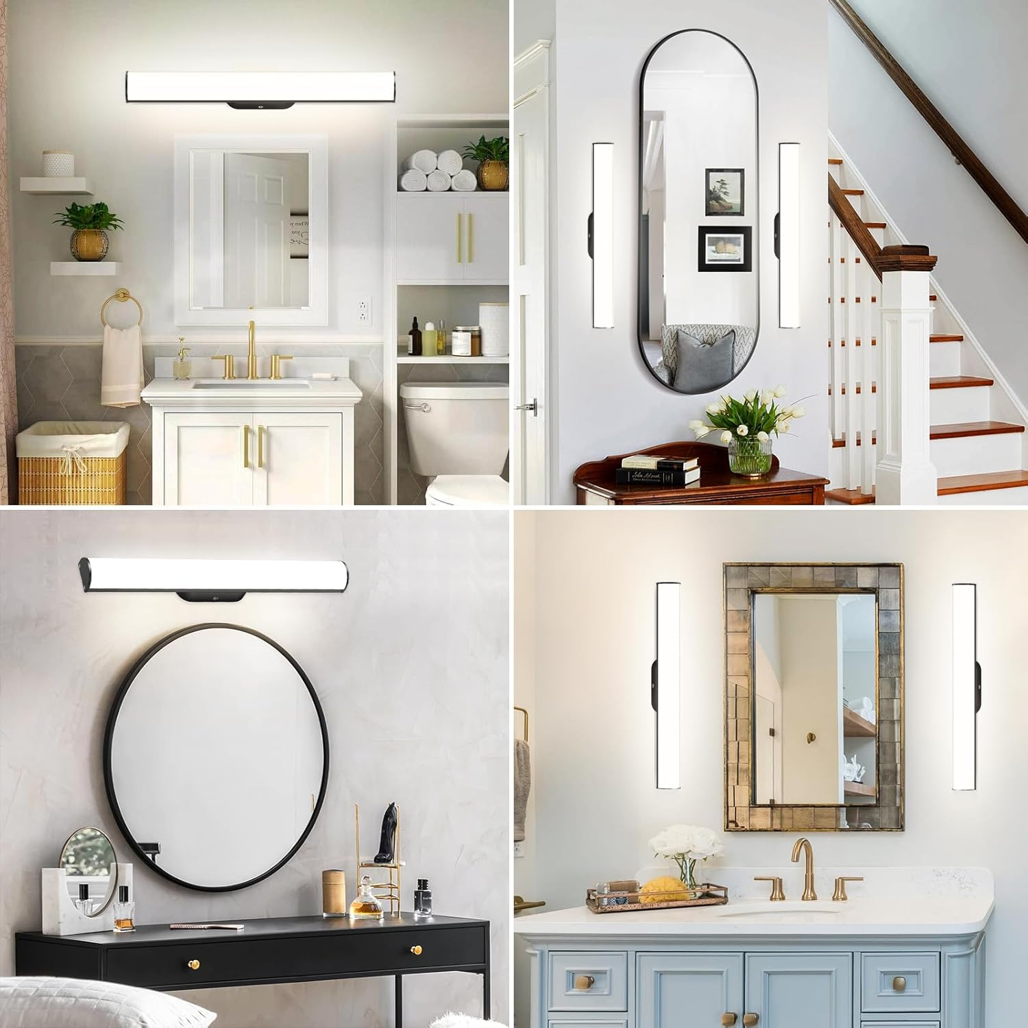 OOWOLF 12 W 31.5 Cm Bathroom Lamp for Mirror &ndash; 4000 K LED Lighting IP44 Wall over the Mirror for Vanity/Wardrobe image number 2