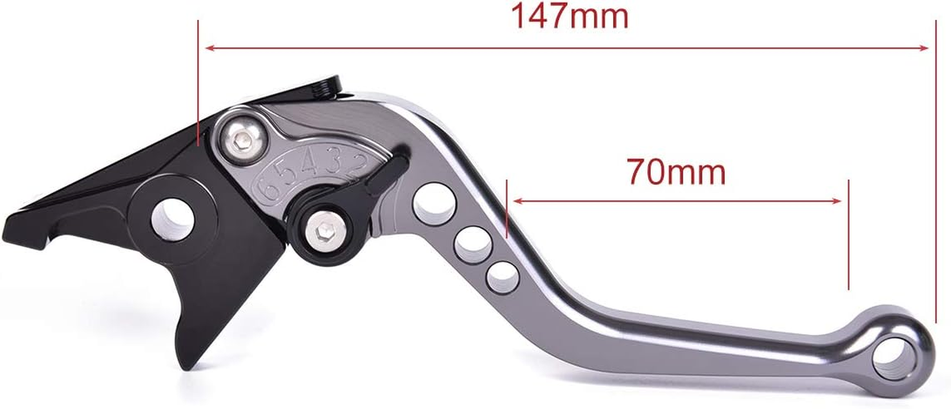 Short CNC Brake Clutch Levers Compatible with Yamaha MT-10/FZ-10 2016-2020 FZ-07/MT-07 2014-2020 Tenere 700 2019-2022 FJ-09/MT-09/FZ-09 Sr/Tracer 2015-2020 NIKEN 2019-2020 Titanium image number 6