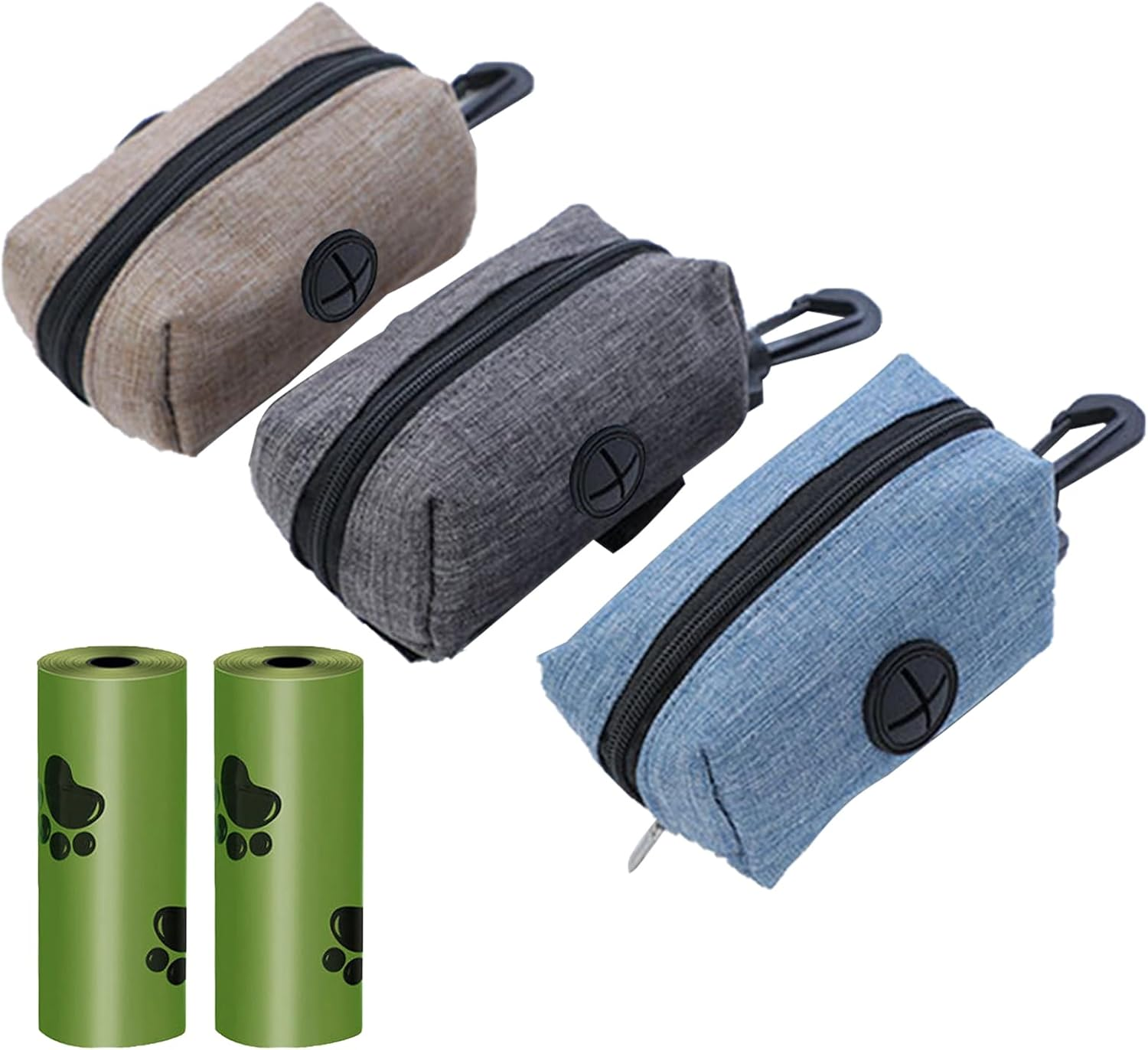 Dog Waste Bag Dispenser, Dog Waste Bag Dispenser, Dispenser for Dog Waste Bags, Pack of 3 Dog Waste Bag Dispensers, with 2 Rolls of Waste Bags for Dogs, for Walking the Dog, Running, Hiking image number 5