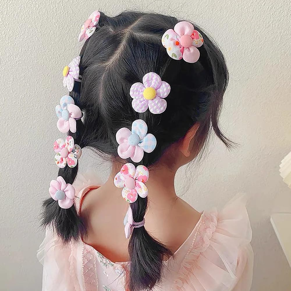20Pcs Girls Hair Ties Toddler Hair Ties No Damage,Colorful Flower Hair Ties Kids Hair Ties Baby Hair Bands Small Ponytail Holders Soft Hair Ties,Cute Hair Ties Toddler Hair Accessories for Girls image number 1