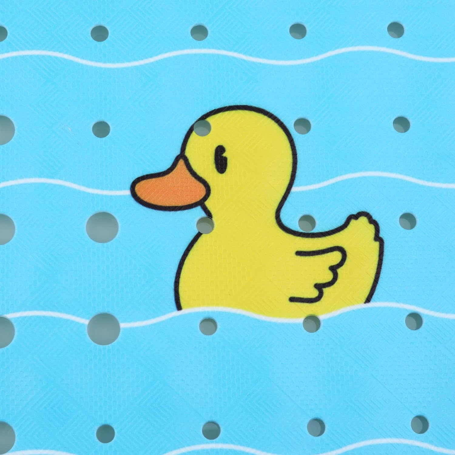 Bathtub Mat Non Slip Shower for Kids Adults & Elderly 40X16 Inch Extra Long anti Bath Mats Tub with Suction Cups and Drain Holes,Duck Blue Ducks - Blueducks image number 3