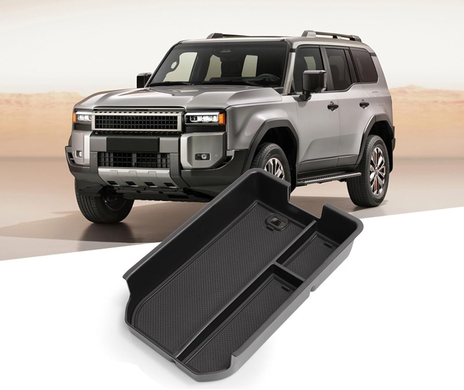 Centre Console Armrest Organizer Tray Compatible with To-Yota Land Cruiser Prado 250 J250 LC250, Console Armrest Storage Box for 2024-2025 Land Cruiser Prado 250 Series (Not Fit Cool Box) image number 3