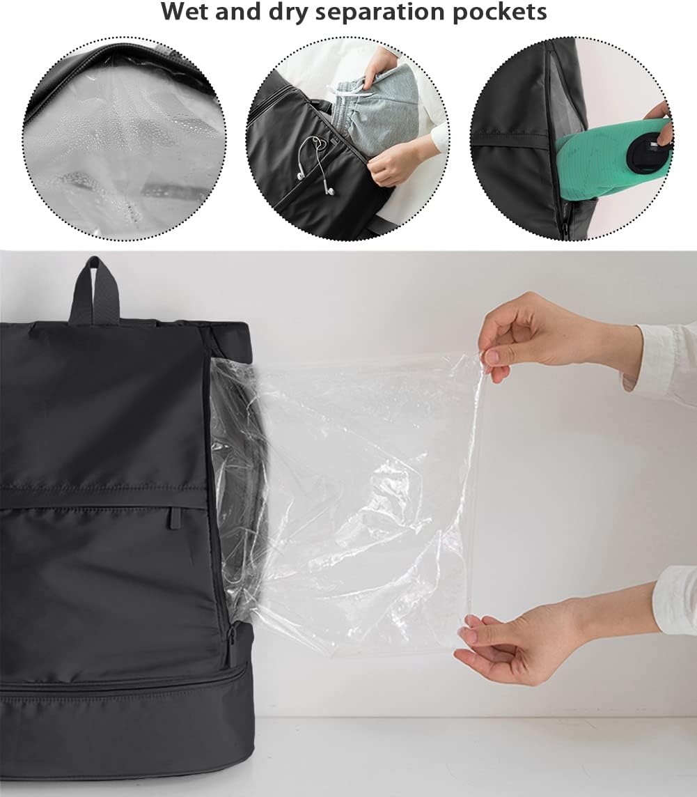 LIMHOO Gym Backpack for Women with Shoes Comparment & Wet Pocket Lighweight Travel Laptop Backpack image number 2