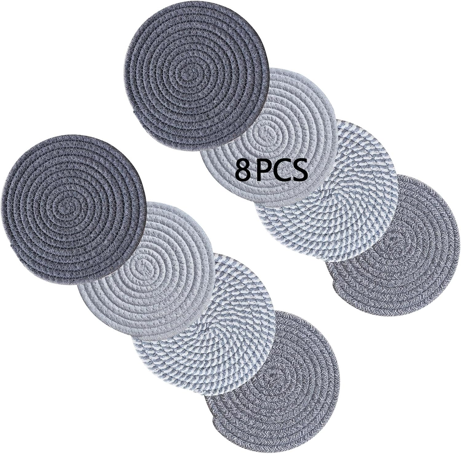 8 PCS Pot Holders for Kitchen, Hot Plate Mats for Kitchen Countertops，Table, Home Essentials, Farmhouse Decor image number 2