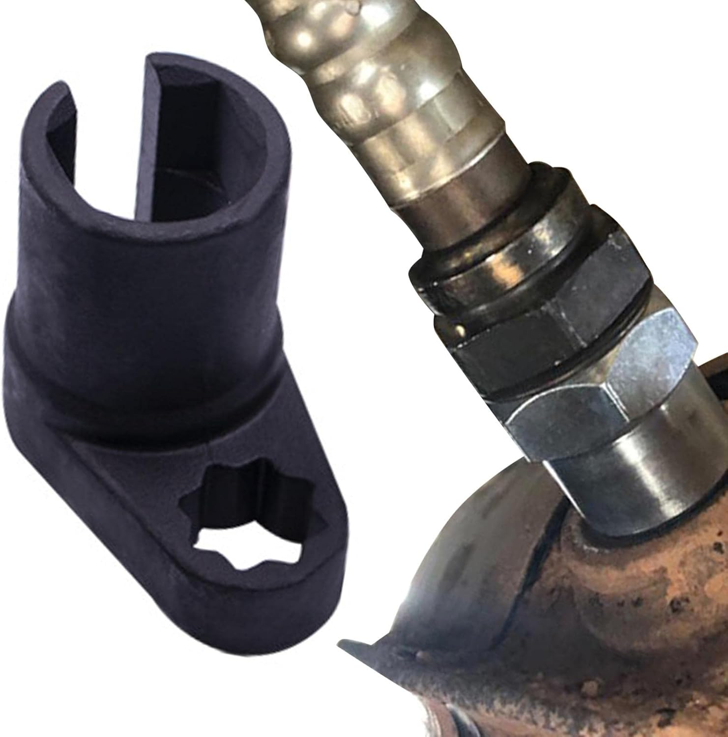 Oxygen Sensor Socket - Automotive Oxygen Sensor Socket Wrench - Puller and Thread Chaser Set Oxygen Sensor Removal Tool image number 1