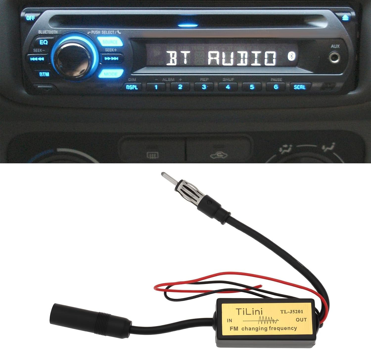 Car Radio FM Band Frequency Expander Converter TL-J5201 Fm88-108Mhz Compatible with Sony Compatible with Kenwood image number 2