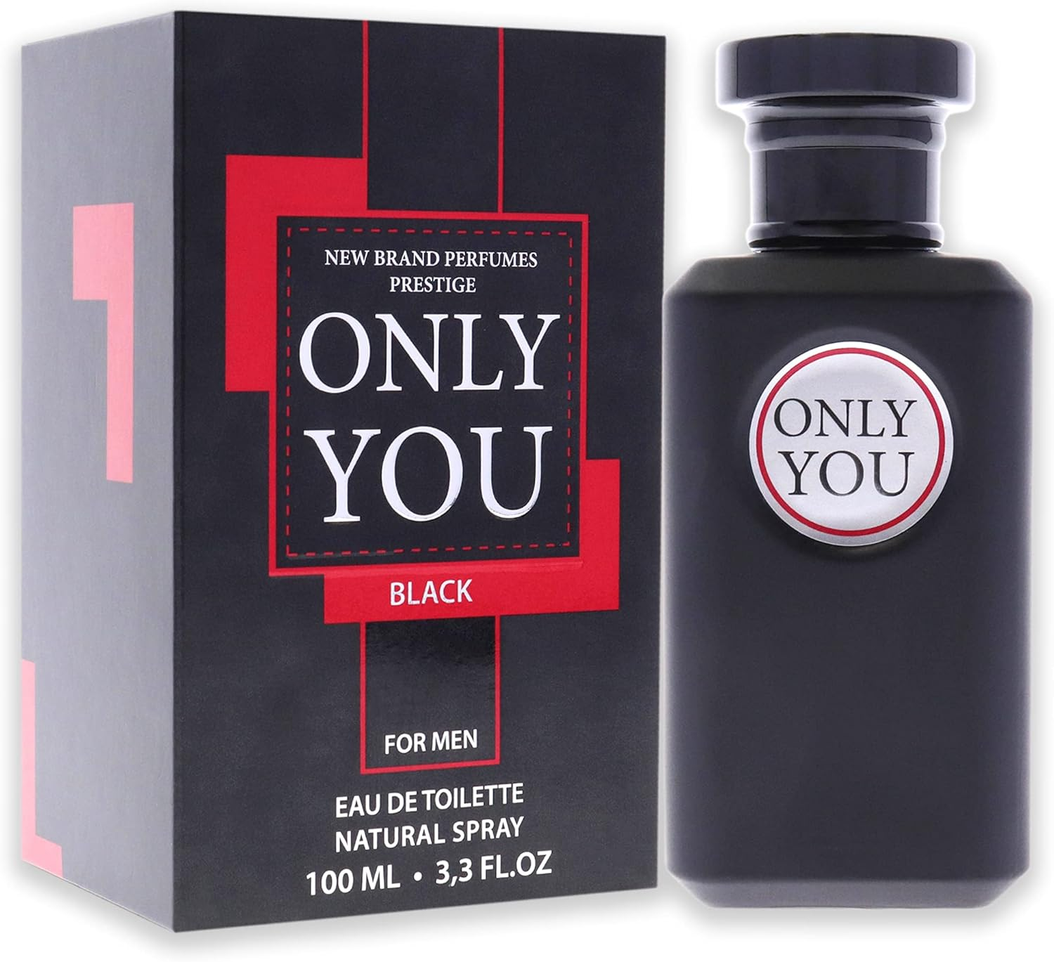 New Brand Only You Black by New Brand for Men - 3.3 Oz EDT Spray, 1 Count image number 2