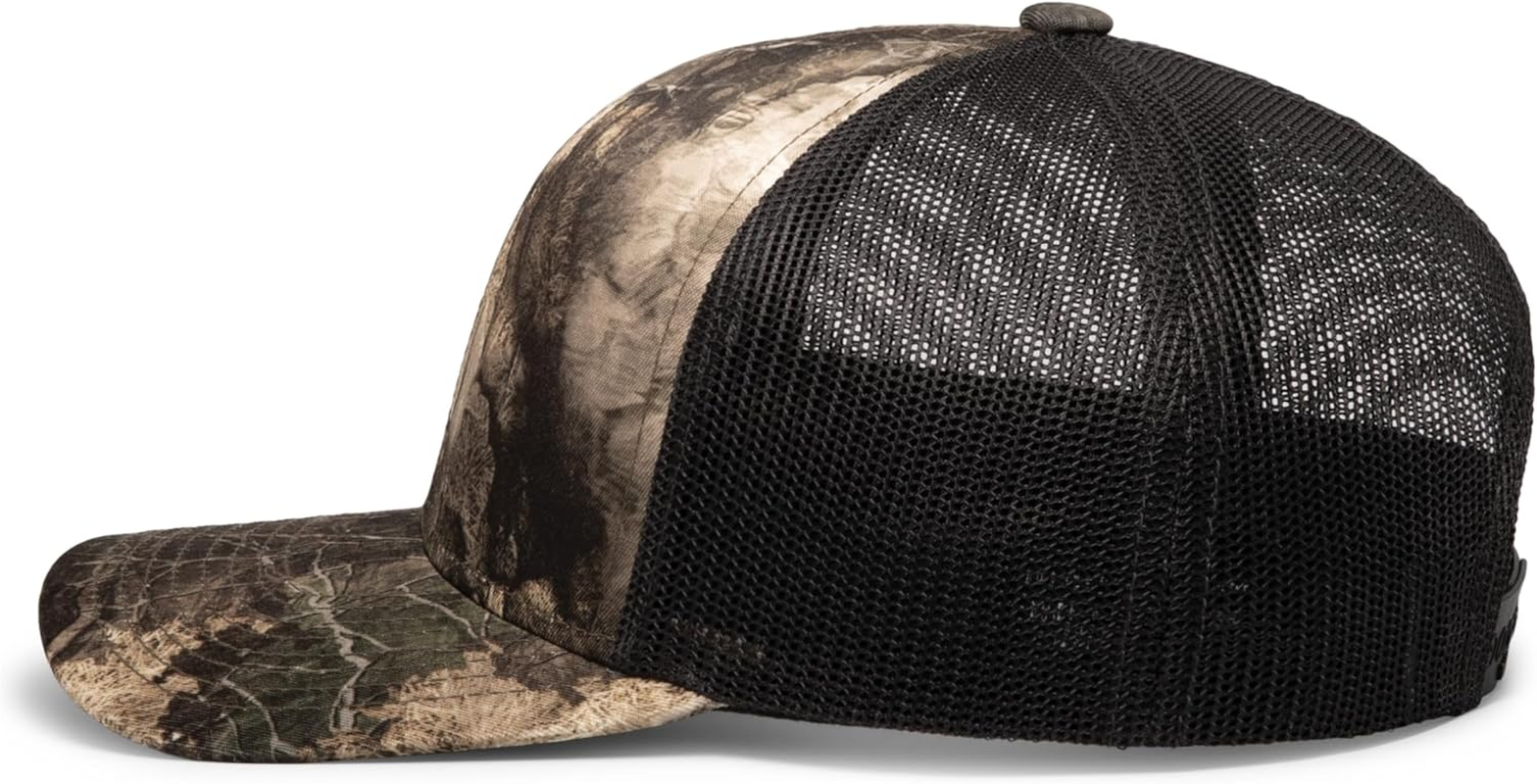 Pacific Headwear Camo Snapback Trucker Cap image number 6