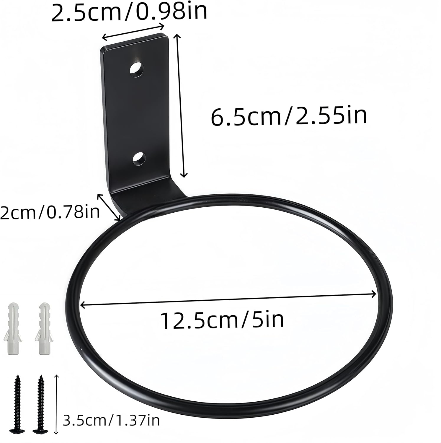 4 PCS Flower Pot Holder Ring, 5 Inch Iron Plant Pot Support Holder Ring for Wall Mount, Hanging Plant Stand Heavy Duty Metal for Space Saving,Fit for Outdoor, Indoor Home Decoration