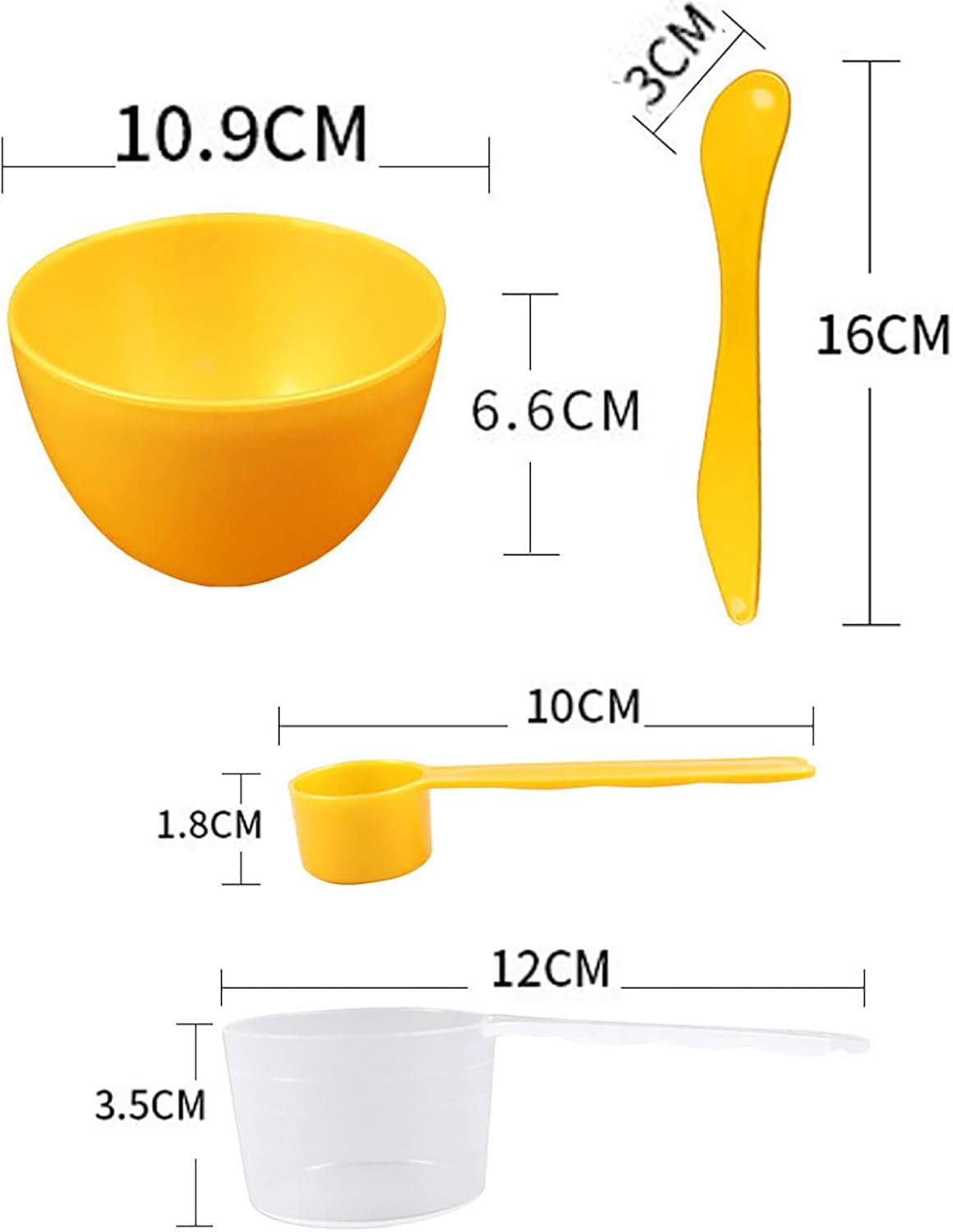 1 Set Facial Mixing Bowl with Spatula Face Mask Spoon Applicator Esthetician Mixing Bowl Set Spa Spatula for Face Masks image number 2