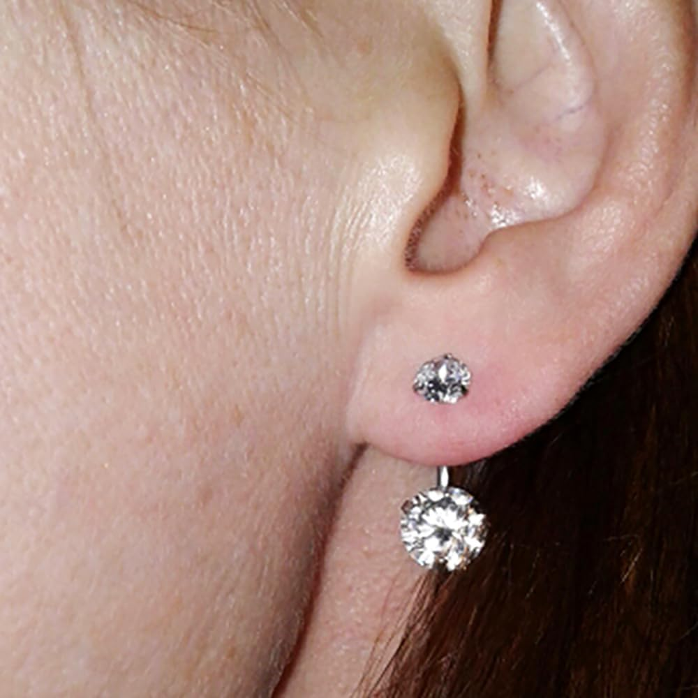 Zolure 14G 10MM Belly Button Ring Hypoallergenic Dangling Clicker Hoop Belly Piercing Jewelry for Women image number 3