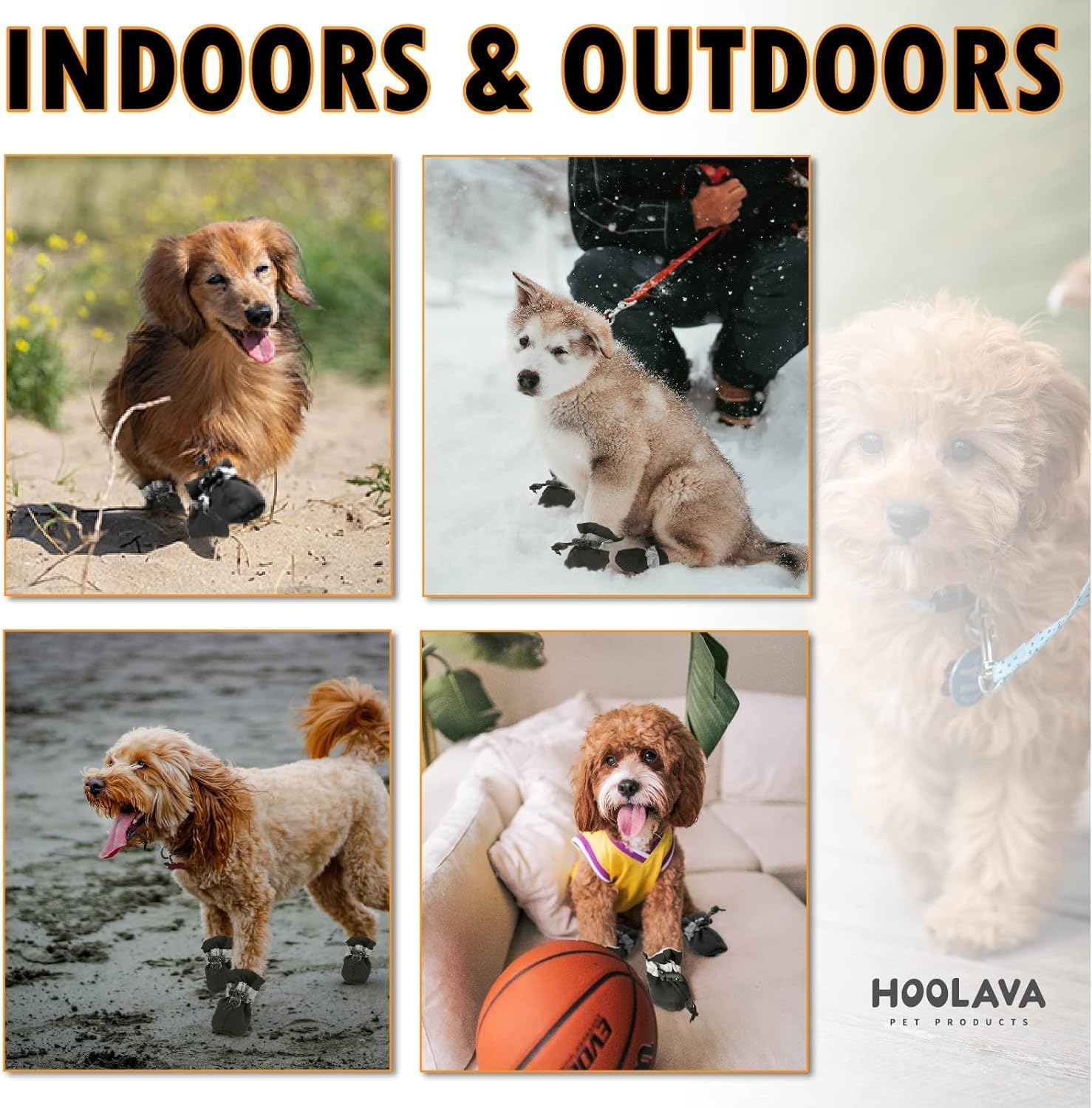 Anti Slip Adjustable Breathable Pet Snow Shoes, anti Slip Waterproof Protective Dog Shoes Rain Boots Pet Socks Booties Dog Outdoor Shoes Running Shoes (XL Large) image number 3