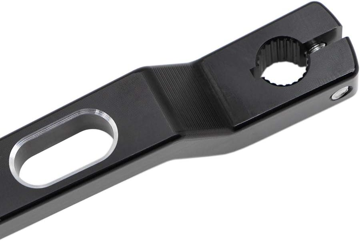 Dreamseek Heel Toe Gear Shift Lever + Shift Peg for Harley FL Softail/Touring, Road King, Street Glide/Tri Glide Trikes - Shifter Lever (Black) - Chrome image number 2