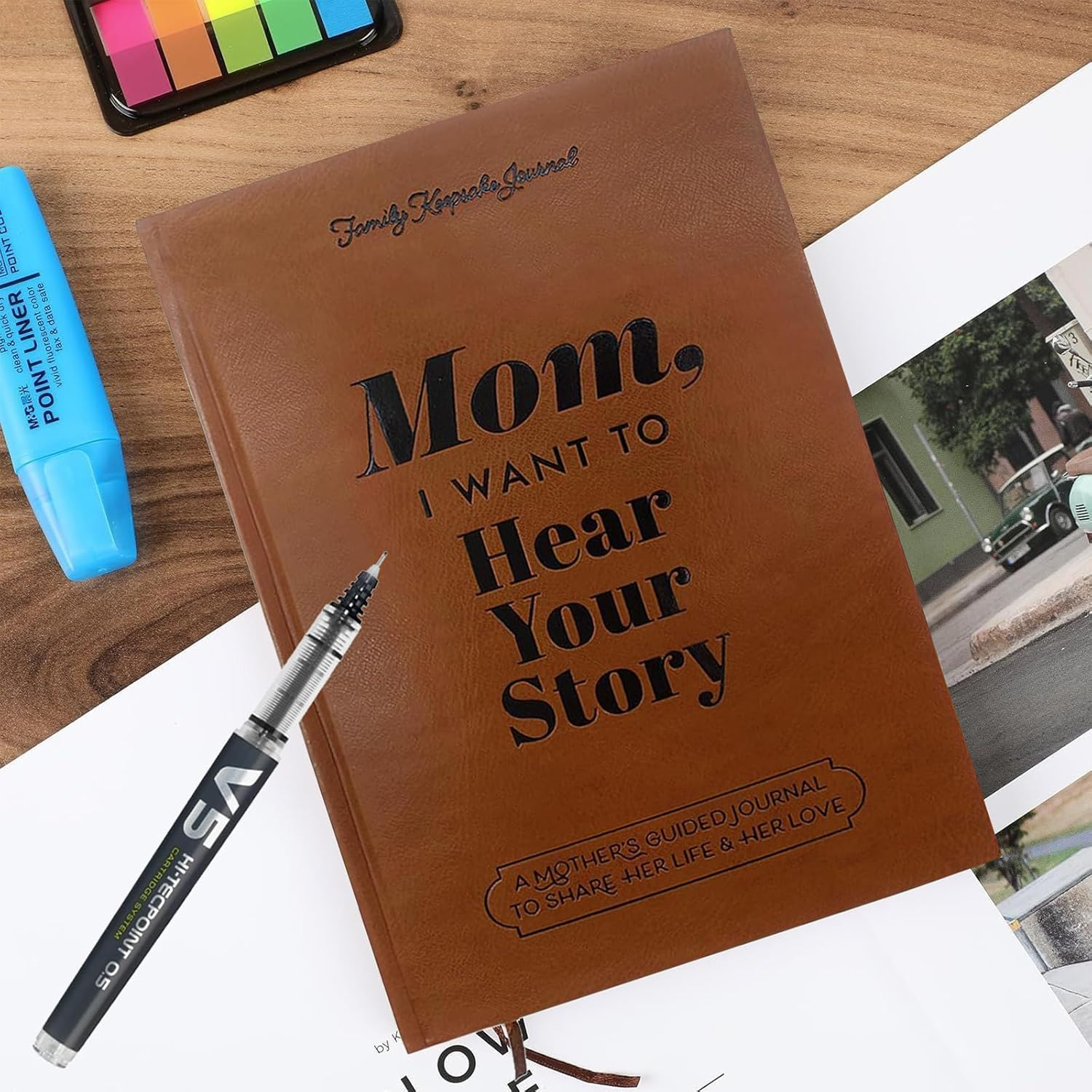 Mom, I Want to Hear Your Story: Journal Bound Hardback for Mother'S Day Birthday Gift with Ribbon Bookmark, a Mother&rsquo;S Guided Journal to Share Her Life and Love (Hear Your Story Notebooks) image number 5