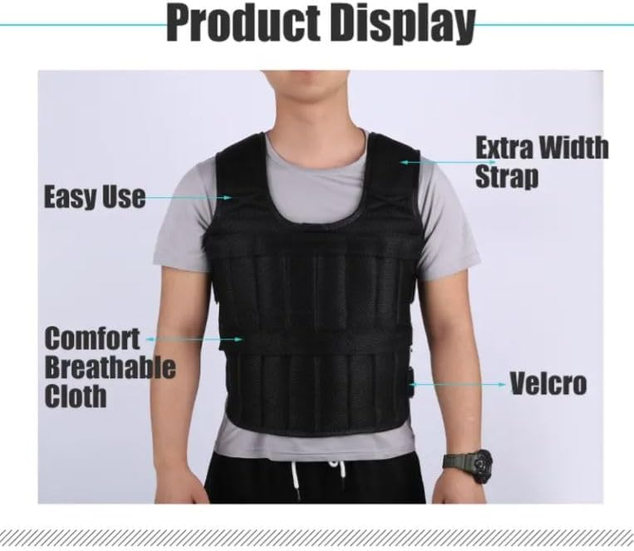 Hoplite Sports Adjustable Weighted Vest for Men & Women &ndash; Fitness Weighted Vest for Running Crossfit Strength Training & Cardio &ndash; Breathable Weighted Vest for Exercise &ndash; No Weights Included