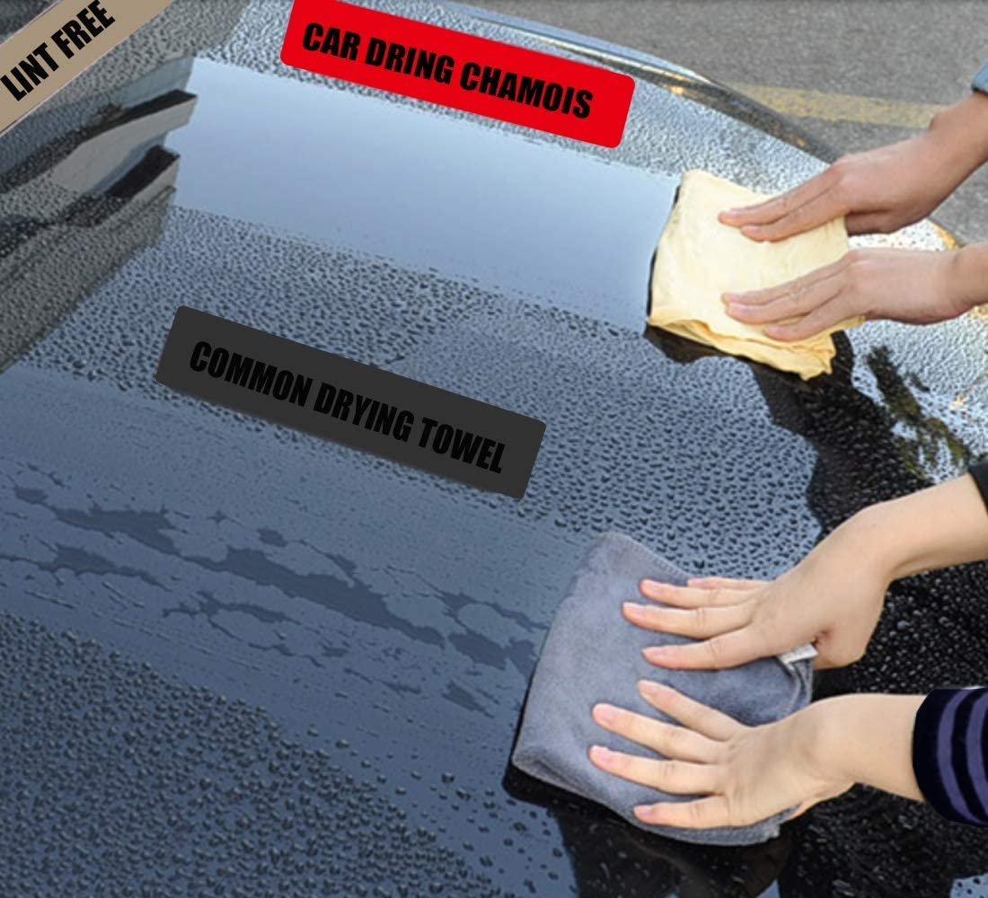 Car Nature Chamois Drying Towel 60X90Cm Natural Chamois Washing Cloth for Car Leather Super Absorbent Leather Cleaning Towel Wipes 6.5 Sq Ft image number 5