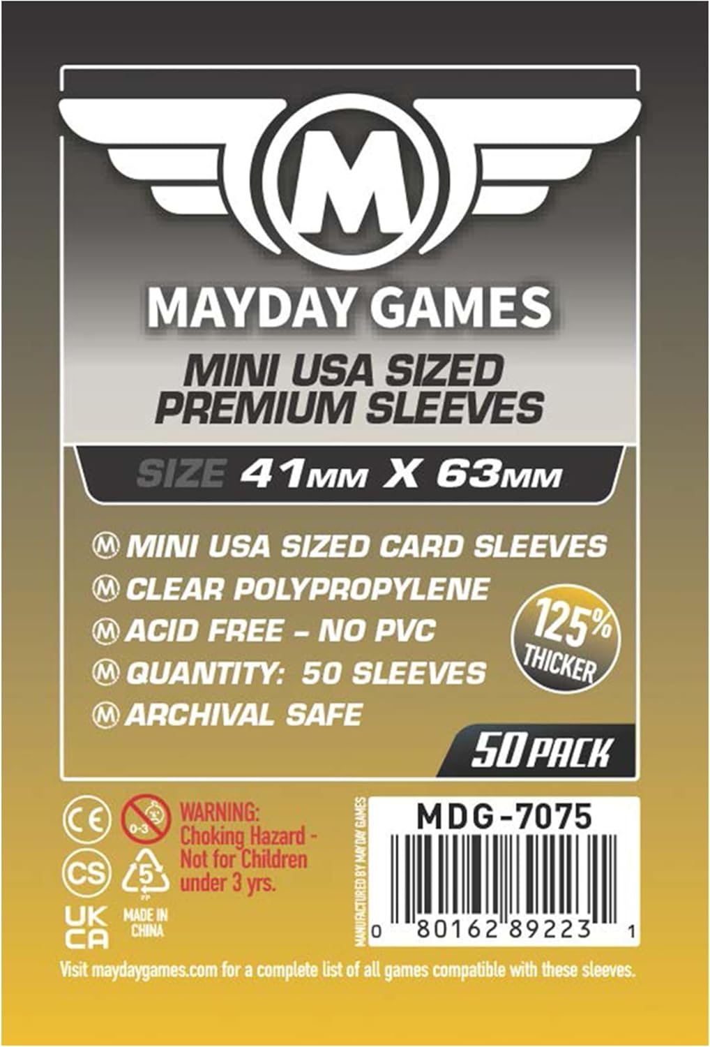 Mayday Games 7069MG Mini USA Premium Card Sleeves image number 5
