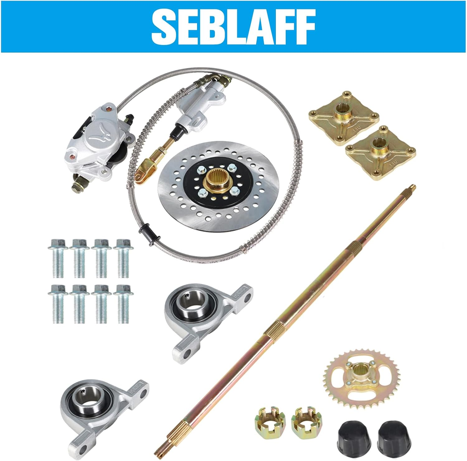 32In Go Kart ATV Live Rear Axle Kit Replacement for Go Kart ATV Quad and Drift Trikes image number 5