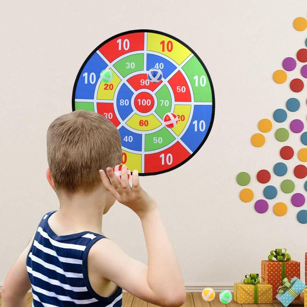 80 Pieces Kids Dart Board Sticky Balls, Colorful Sticky Balls for Fabric Dart Board Darts Game Accessories for Fabric Dart Board, Kids Indoor Outdoor Sport Party Game(8 Colors) image number 5