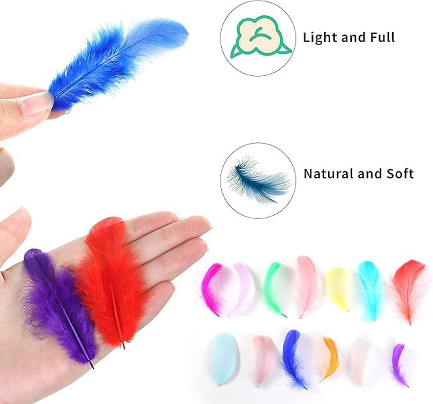 WEZCHUGHAOL Colorful Feathers Assortment for DIY Crafts and Decorations - Vibrant Plume Fluffy Feathers for Dream Catchers, Jewelry Making, and Home D&eacute;cor image number 5