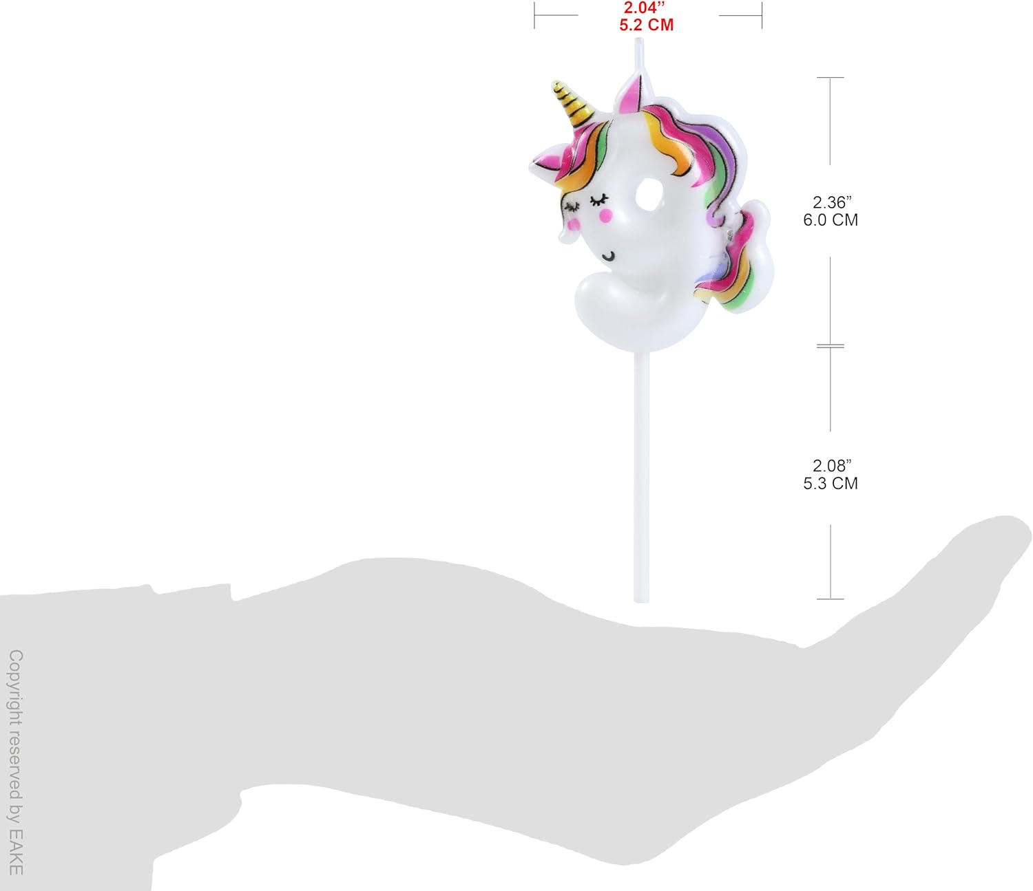 Unicorn Birthday Number Candle 7 Unicorn Cake Toppers Decoration for Happy 7Th Birthday Party Supplies Unicorn Birthday Decorations, Sleeping Unicorn 7 with Vivid Rainbow Color image number 6