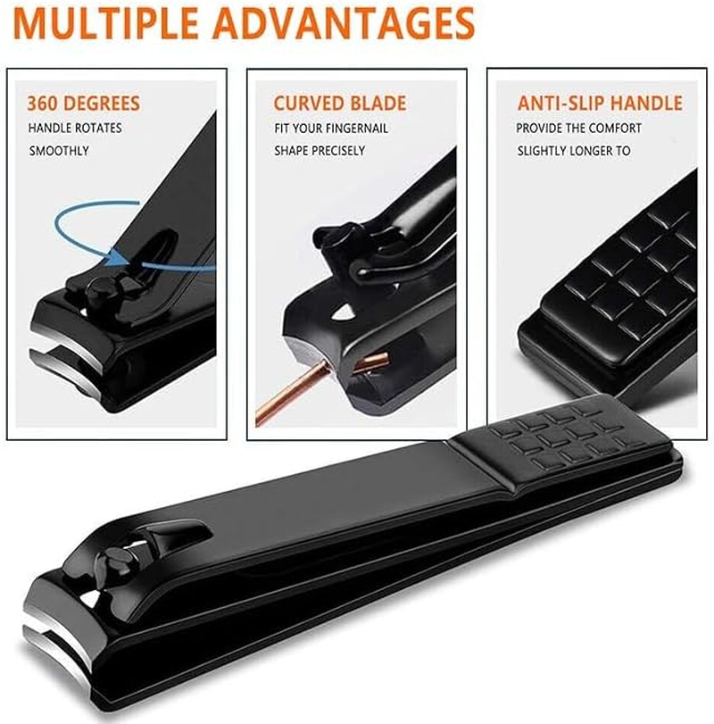 Tweezers Set,Precision Tweezers for Eyeborw Facial Hair Ingrown Hair Splinter Removal,Tweezers and Nail Clippers Set,Travel Nail Clippers Kit with Tweezer Manicure Tool, Grooming Kit Gifts for Men image number 2