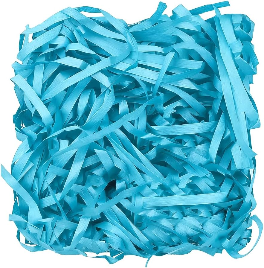 Geli 100G Shredded Tissue Paper for Gift Boxes,Soft Shredded Paper for Hampers Filling and Packaging Filler Shreds Stuffing Paper for Christmas Birthday Decor (Blue)