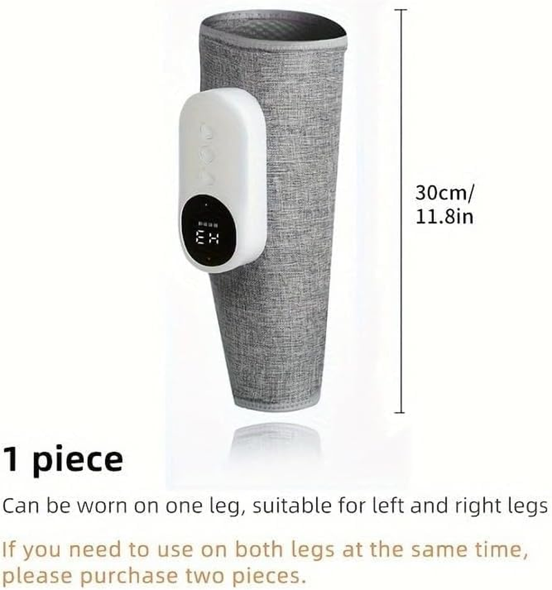 Leg Massager for Circulation and Pain Relief, Calf Air Compression Massager with Heat, Leg Massager with 3 Intensities, 3 Modes, Easy to Use, Muscle Relaxation, Gifts (Grey-1 Pcs) image number 5