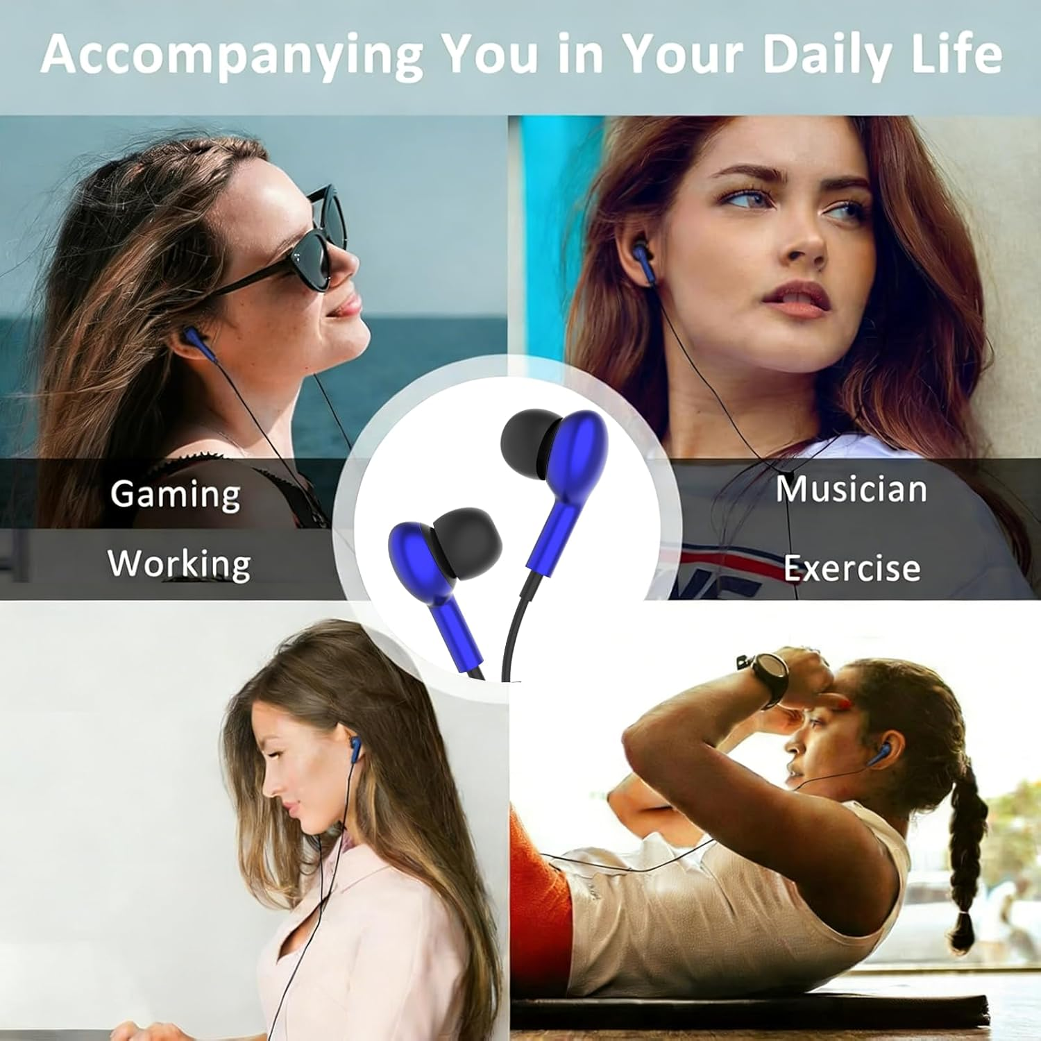 USB C Wired Headphones for Samsung Galaxy A56 A36 A26 A16 A06 A55 A54 A53 A35 A34 5G S25 S24 S23 S22 S21 Ultra In-Ear Headset with Microphone for Iphone 17 16 15 Ipad Pro Air 5 6 7 Pixel 7 Pixel 78 9 image number 1