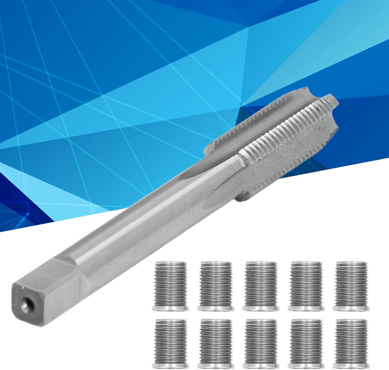 M12X1.25 Spark Plug Thread Repair Tool, Metric Manual Tap, Car Accessories, Hardware Kit with 10 Bolts M10X1.25