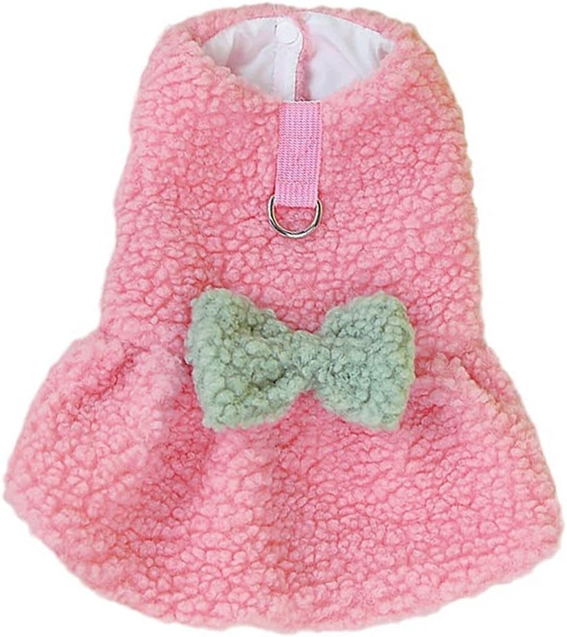 AIMALL Spring & Autumn Pet Clothes - Teddy Bear Dog Dress and Kitten Ice Cotton Skirt, Cute and Cozy Outfit for Small Dogs and Cats