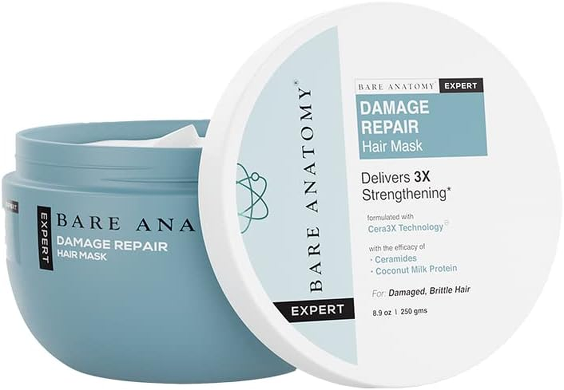 Bare Anatomy Damage Repair Hair Mask 3X Strengthening Powered by Ceramide A2 & Coconut Milk Protein Smoothening Hair Hair Mask for Dry & Frizzy Hair Women & Men, 250Gm image number 5