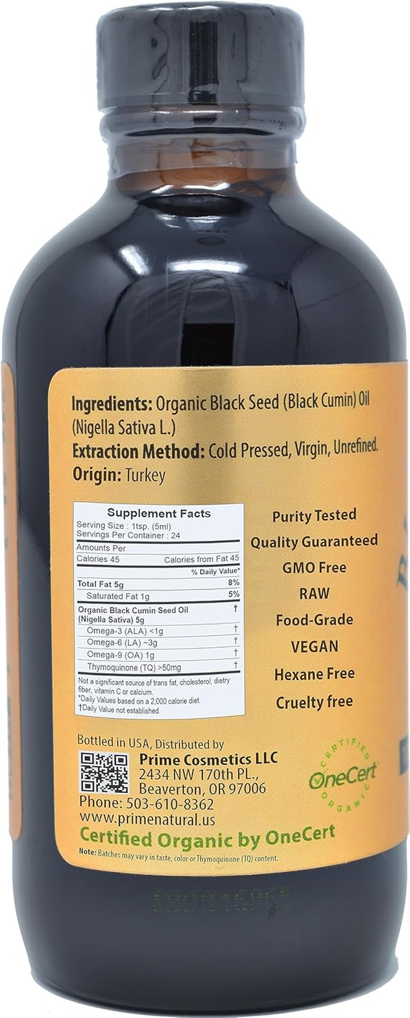 Organic Black Seed Oil - 4Oz USDA Certified - Cold Pressed, Virgin, Unrefined, Vegan, Non-Gmo, No Preservatives - Pure Nigella Sativa - Omega 3 6 9, Antioxidant for Immune Boost, Joints, Skin & Hair image number 6