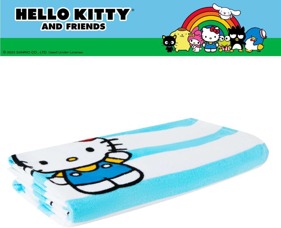 Franco Collectibles Sanrio Hello Kitty & Friends Super Soft Cotton Bath/Pool/Beach Towel, 60 in X 30 In, (Official Licensed Product) - Kuromi image number 2