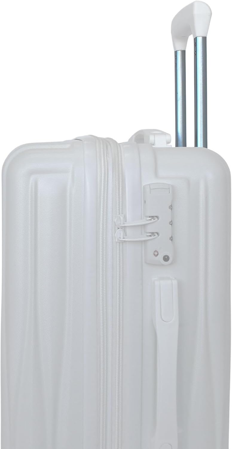 World Traveler Horizons 3-Piece Expandable Spinner Luggage Set, Cream White, Cream White, One_Size, Horizons 3-Piece Expandable Spinner Luggage Set image number 4