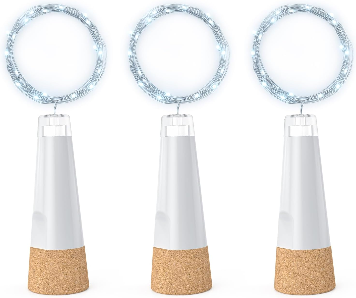 Leegoal Bottle Lights, USB Rechargeable Wine Bottle Light with Cork 2024 Upgraded 2M 20 LED Jar Fairy Lights for Xmas Decorations