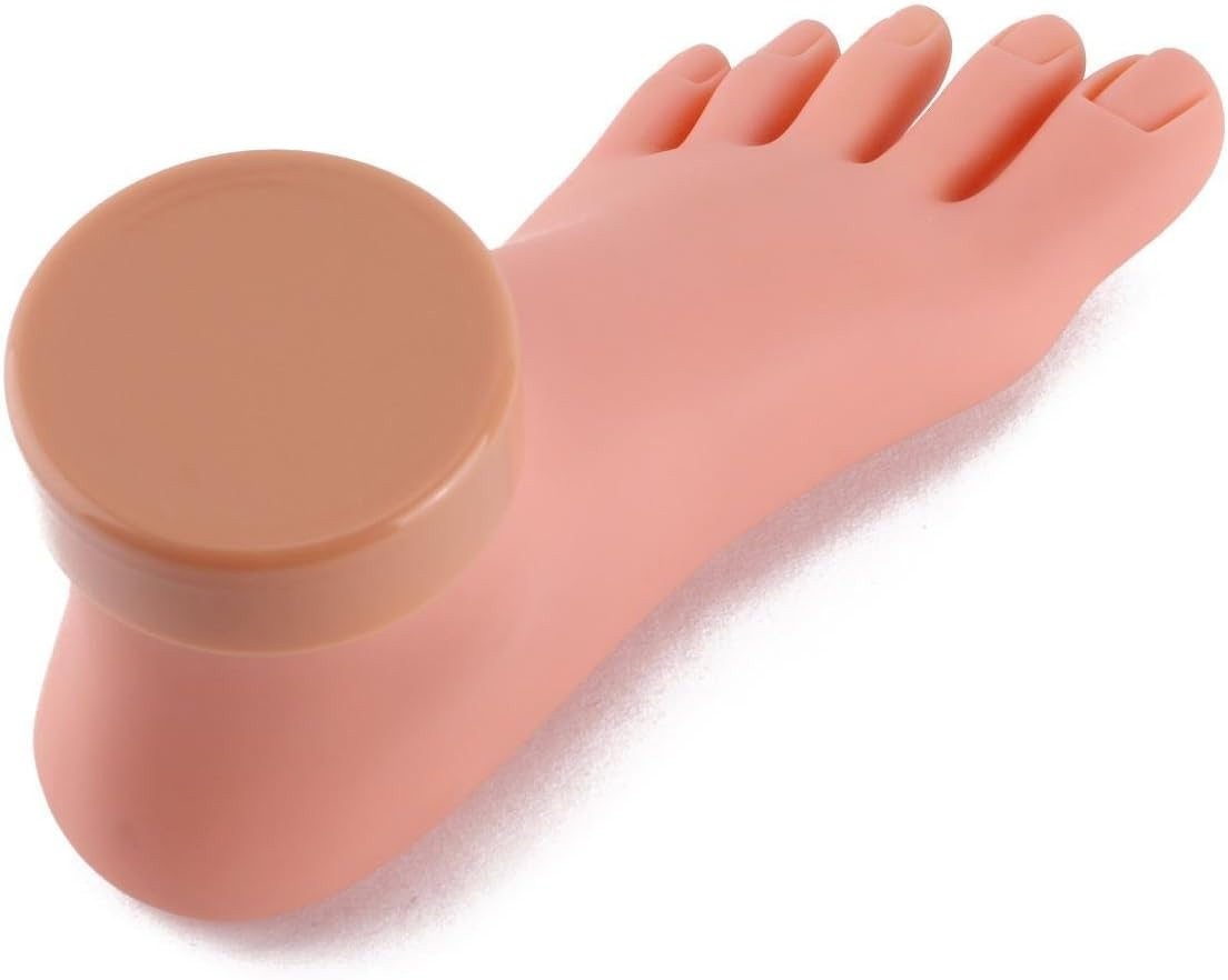Venuse&reg; Practice Fake Foot Model Flexible Movable Soft Silicone Prosthetic Manicure Tool for Nail Art Train image number 4