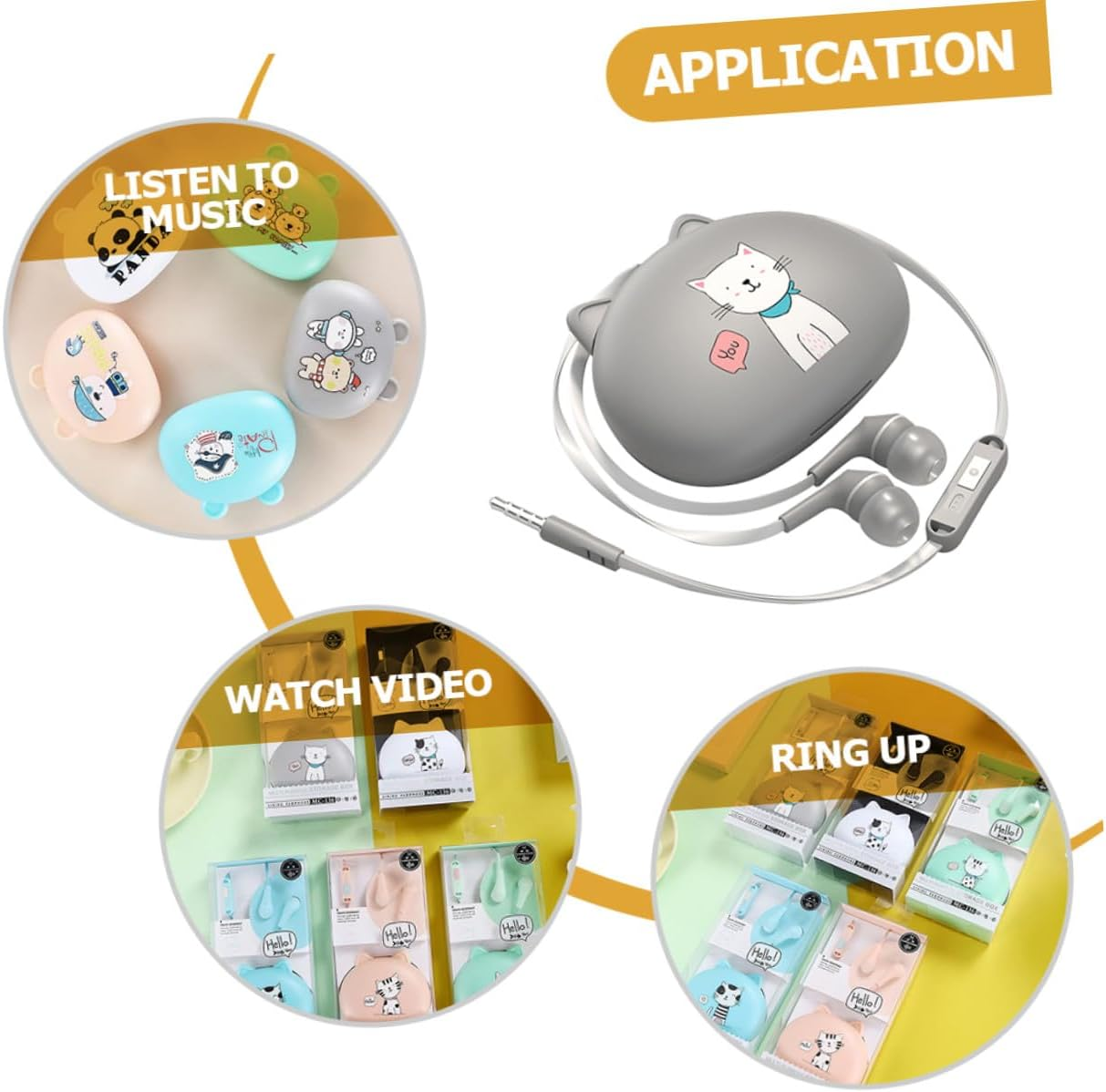 UKCOCO In-Ear Wired Earphones with Headphone Cable for Phones Silver Grey Design for Gym Running Travel Noise-Isolating Earbuds Compatible with Mobile Devices image number 4