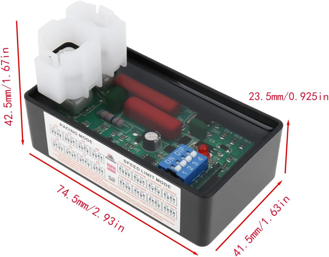 Motorcycle 6 Pin AC CDI Ignition Compatible with SKUA150 CRF230 CB125 74.5X41.5X23.5Mm image number 1
