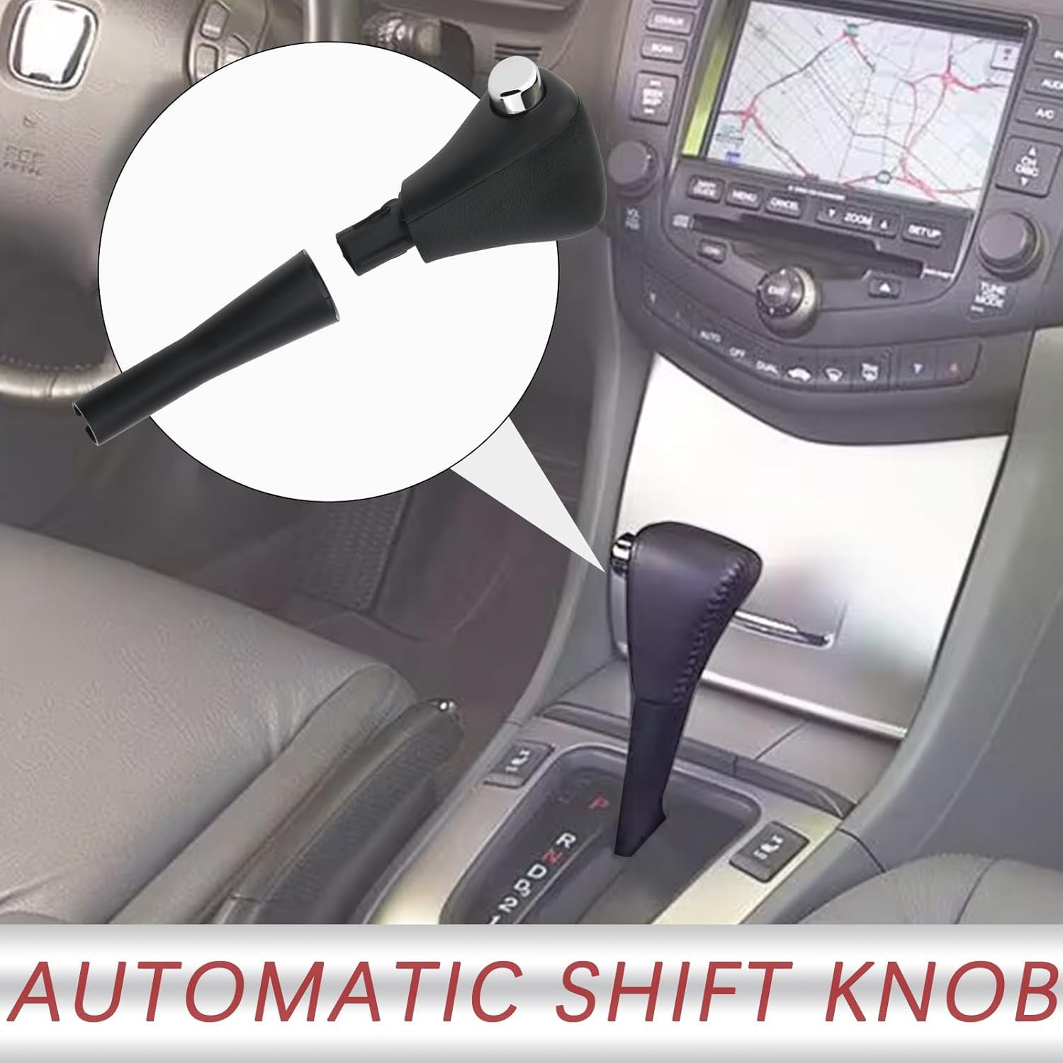 TQPONLY Gear Shift Shifter Knob | Compatible with 2003-2006 Honda Accord Automatic Gear Shift Lever Handles | Replaces 54131-SDA-A51 54130-SDA-A84ZB 54131-SDA-A81 image number 6