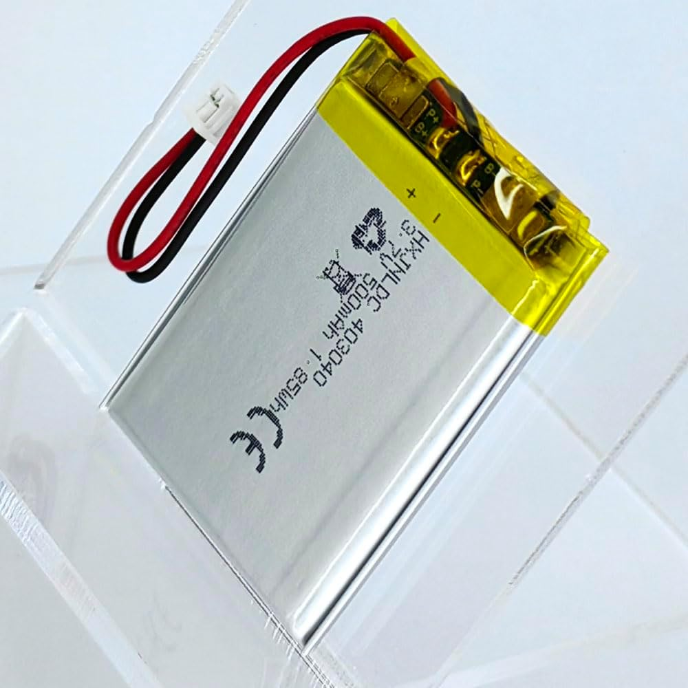 DC 3.7V 500Mah 403040 Rechargeable Lithium Polymer Battery, Suitable for DIY 3.7-5V Electronic Products with Built-In 2-Wire Battery Replacement and LED Lights image number 5