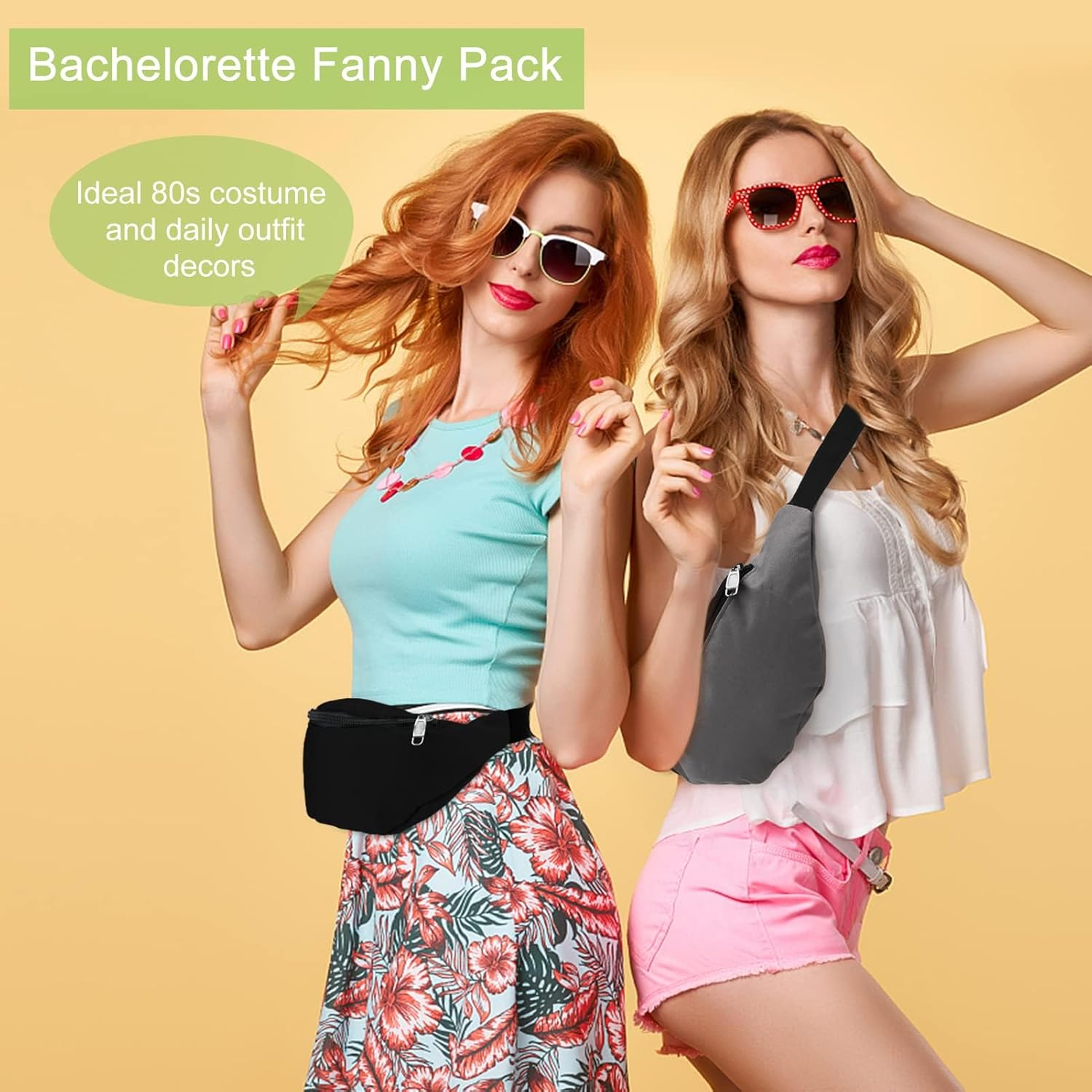 Kvadouly 2 Pcs Fanny Pack Running Waist Pack for Men & Women &ndash; Lightweight Adjustable Belt Bag for Running, Cycling, Hiking, Traveling, Workout, Rave, Outdoor Activities image number 5