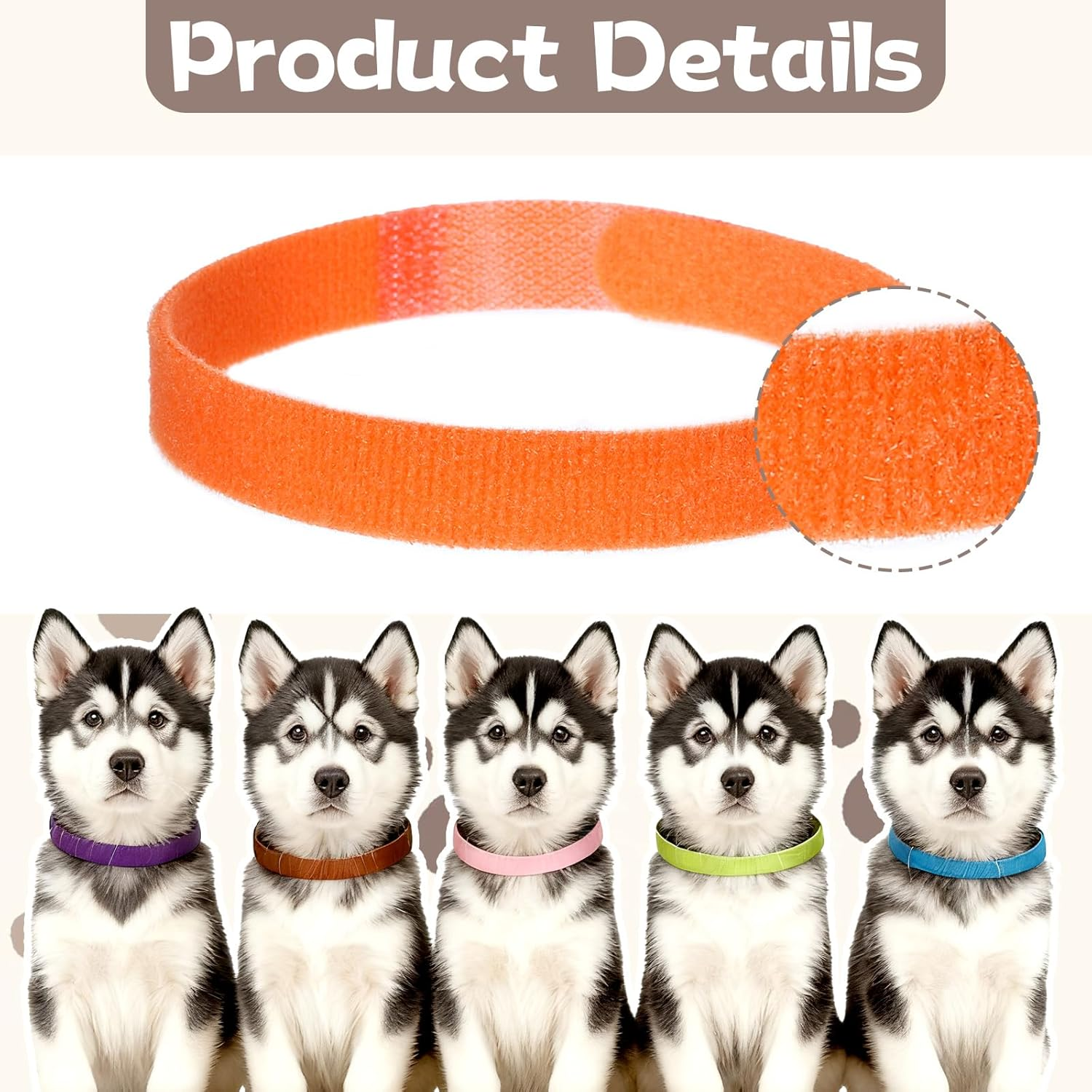 LXUEJIE 45 Pcs Puppy Whelping Collars, Newborn Pet Collar, 3 Sizes Adjustable Puppys Collars, Double-Sided Soft Adjustable ID Bands Puppy ID Collar for Newborn Pet Dog Cat 15 Colors (S/M/L image number 4