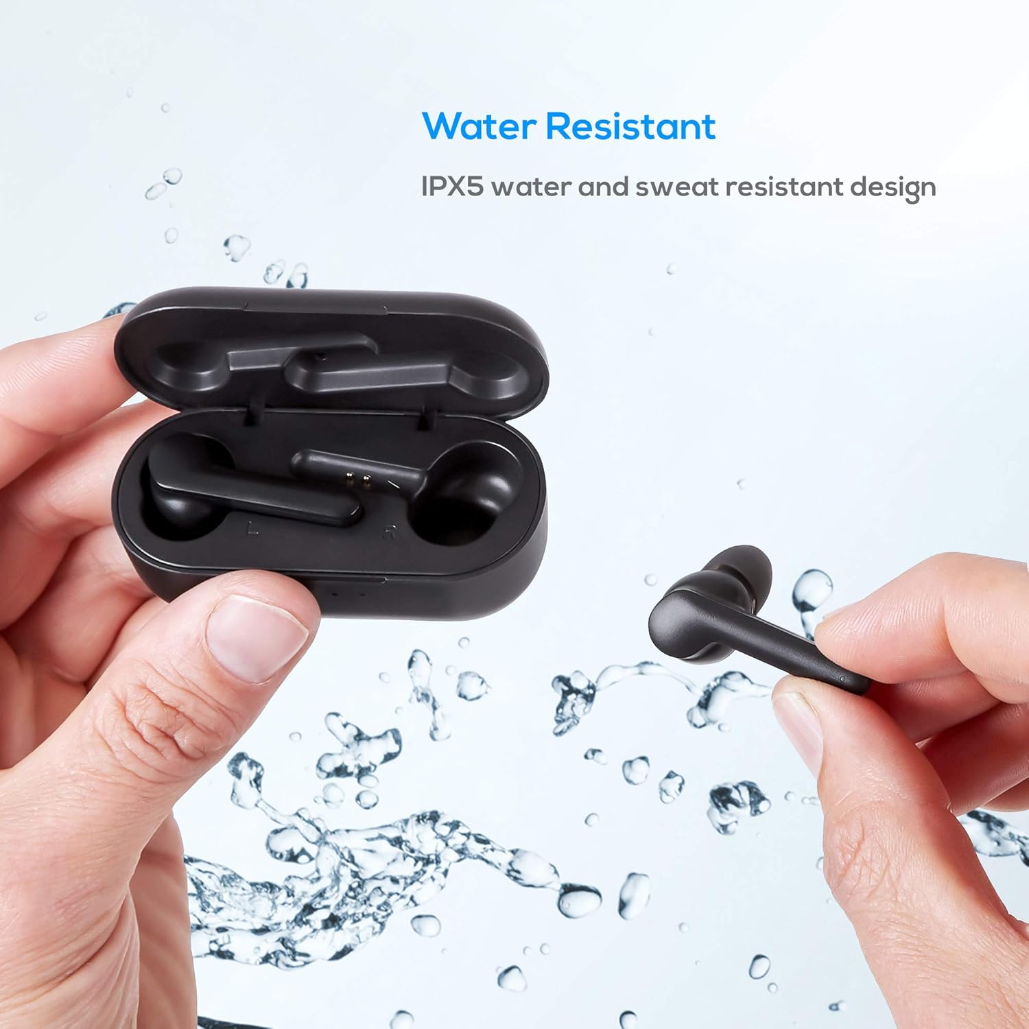 Mbeat E2 True Wireless Bluetooth Earbuds In-Ear Stereo Bluetooth Headphones Wireless Earphones (Bluetooth 5.0, Built-In Mic, Stereo Calls, Total 24 Hours Playtime) image number 1